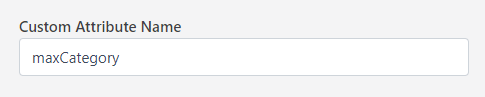 Max Category Attribute